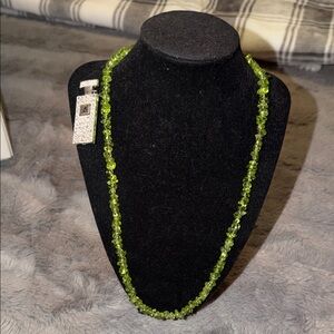 Preloved Peridot Elegant Green Beaded Necklace gorgeous one 23” long